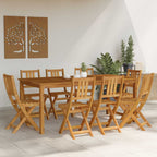 vidaXL Außen Bistro-Stühle mit Kissen 8 pcs Natur 40 x 42 x 85 cm