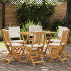 vidaXL Außen Bistro-Stühle mit Kissen 6 pcs Cremeweiß 38 x 46 x 85 cm