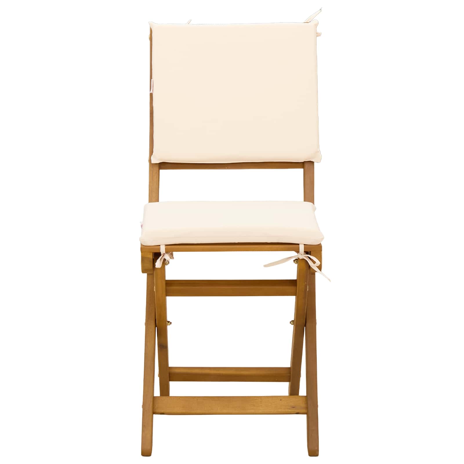 vidaXL Außen Bistro-Stühle mit Kissen 6 pcs Cremeweiß 38 x 46 x 85 cm