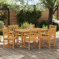 vidaXL Gartenstühle 6 pcs Natur Massives Akazienholz