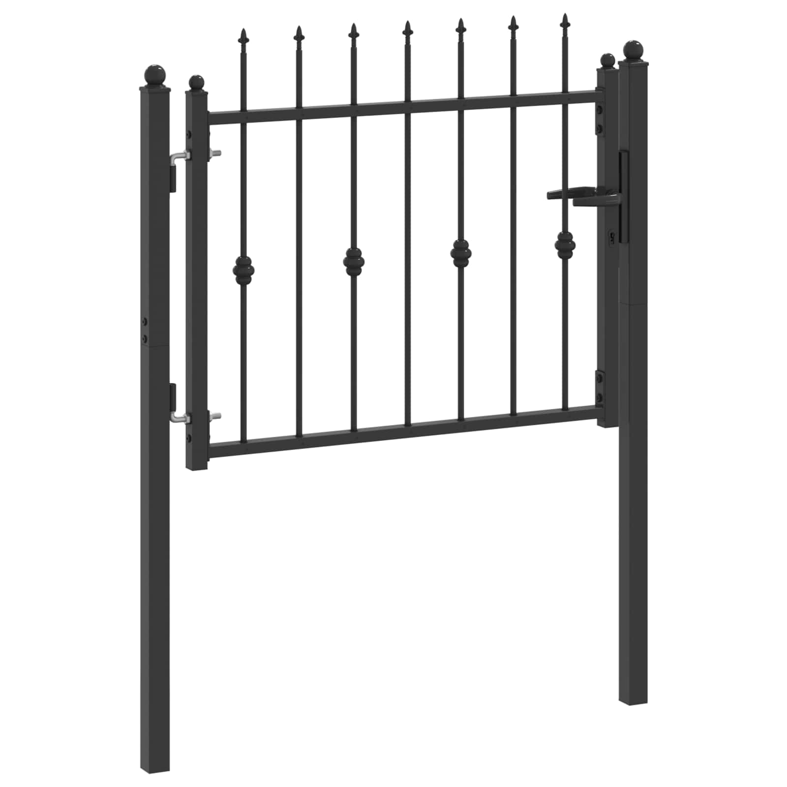 vidaXL Zauntor HORST 100 x 75 cm Metall Schwarz Abschließbar
