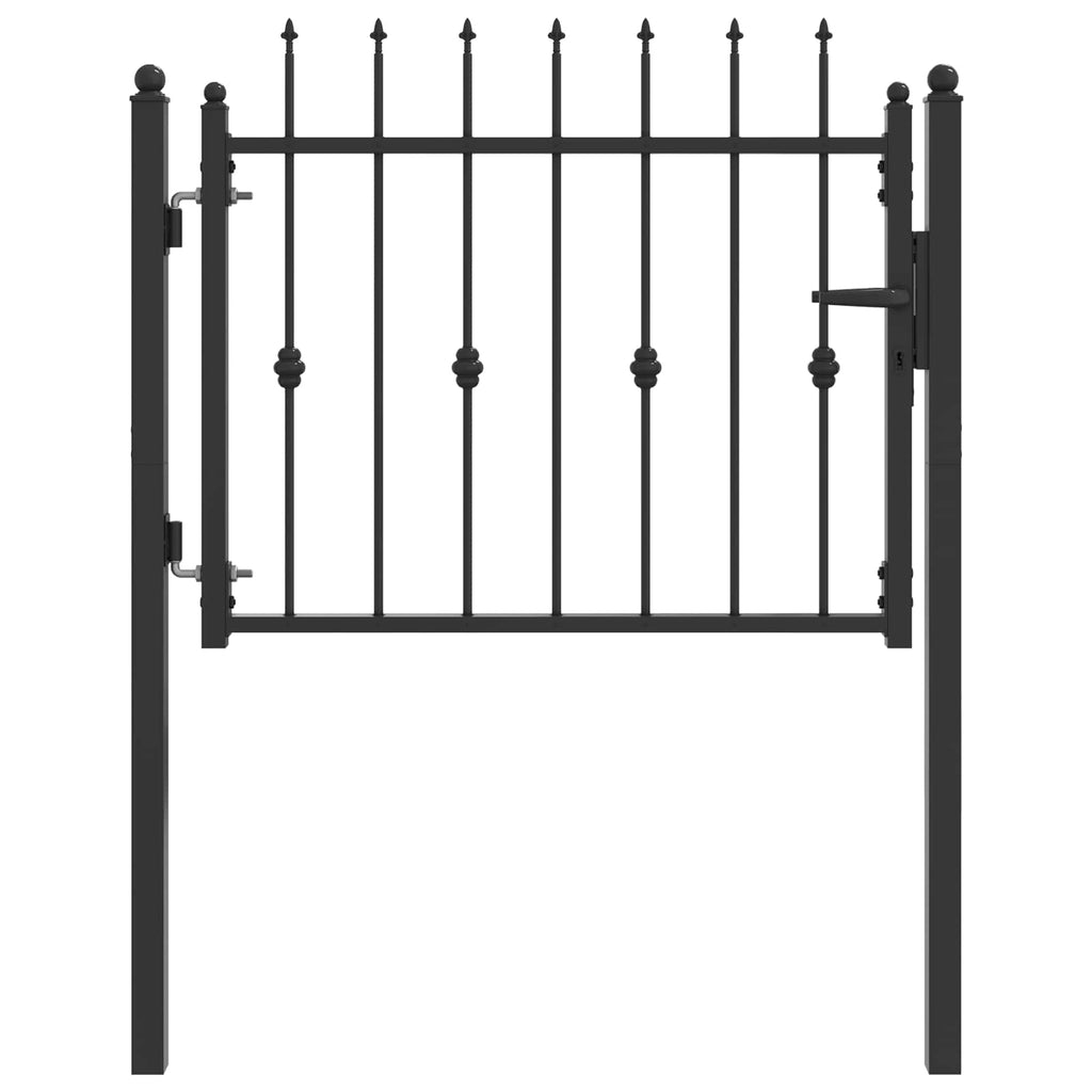 vidaXL Zauntor HORST 100 x 75 cm Metall Schwarz Abschließbar