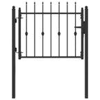 vidaXL Zauntor HORST 100 x 75 cm Metall Schwarz Abschließbar