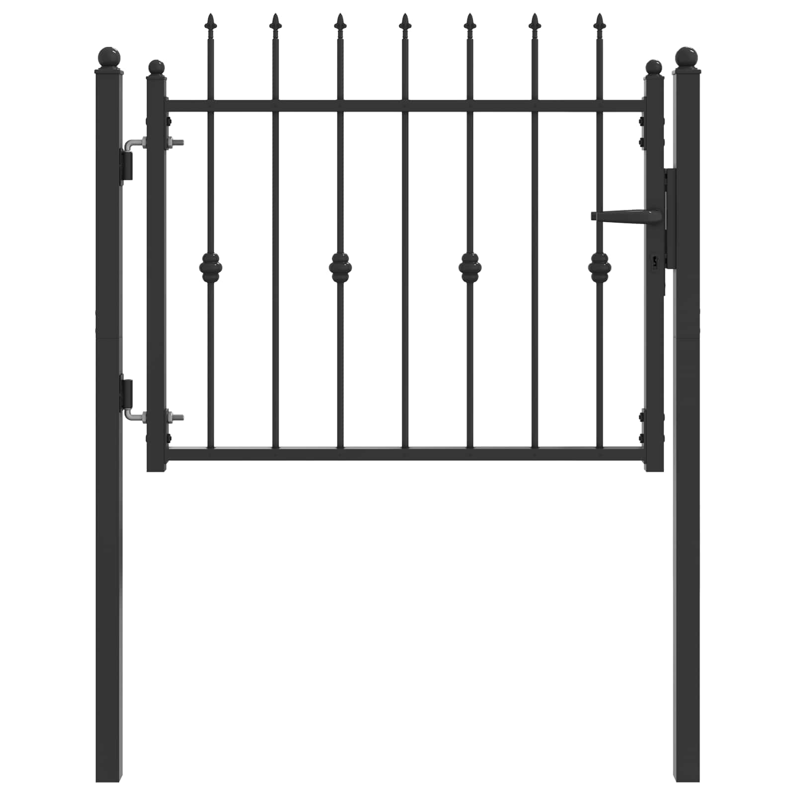vidaXL Zauntor HORST 100 x 75 cm Metall Schwarz Abschließbar