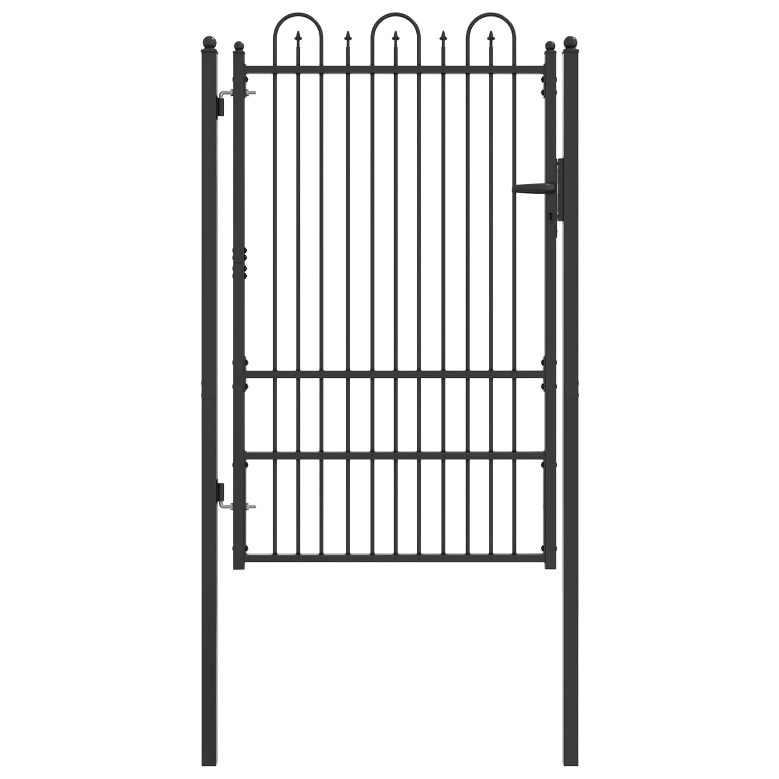 vidaXL Zauntor HORST 100 x 150 cm Stahl Schwarz Abschließbar
