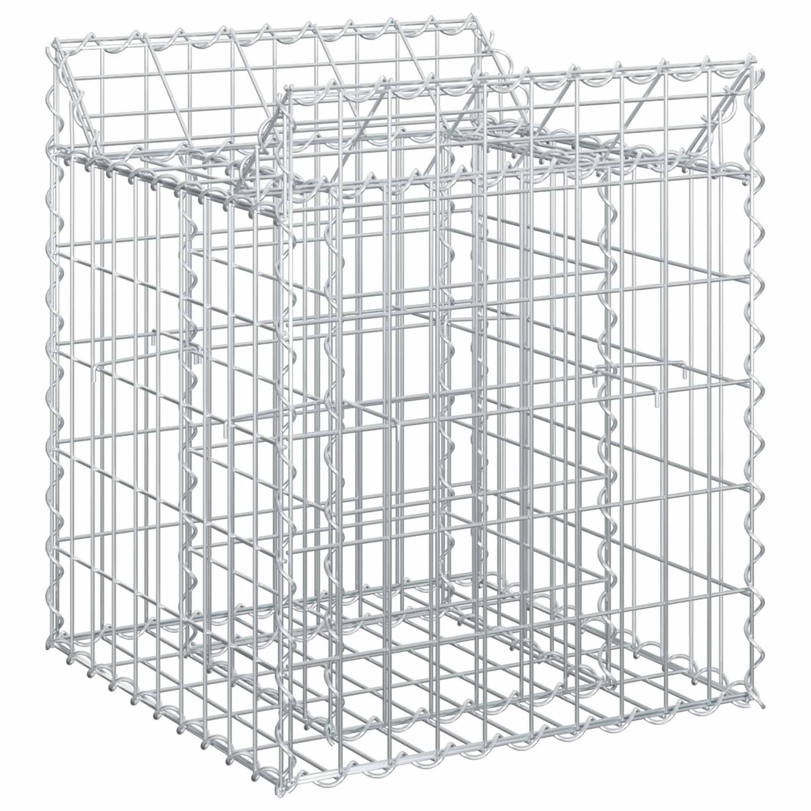 vidaXL Gabionen-Hochbeet Silber