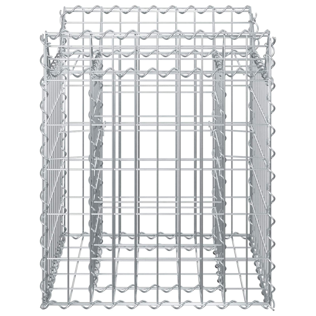 vidaXL Gabionen-Hochbeet Silber