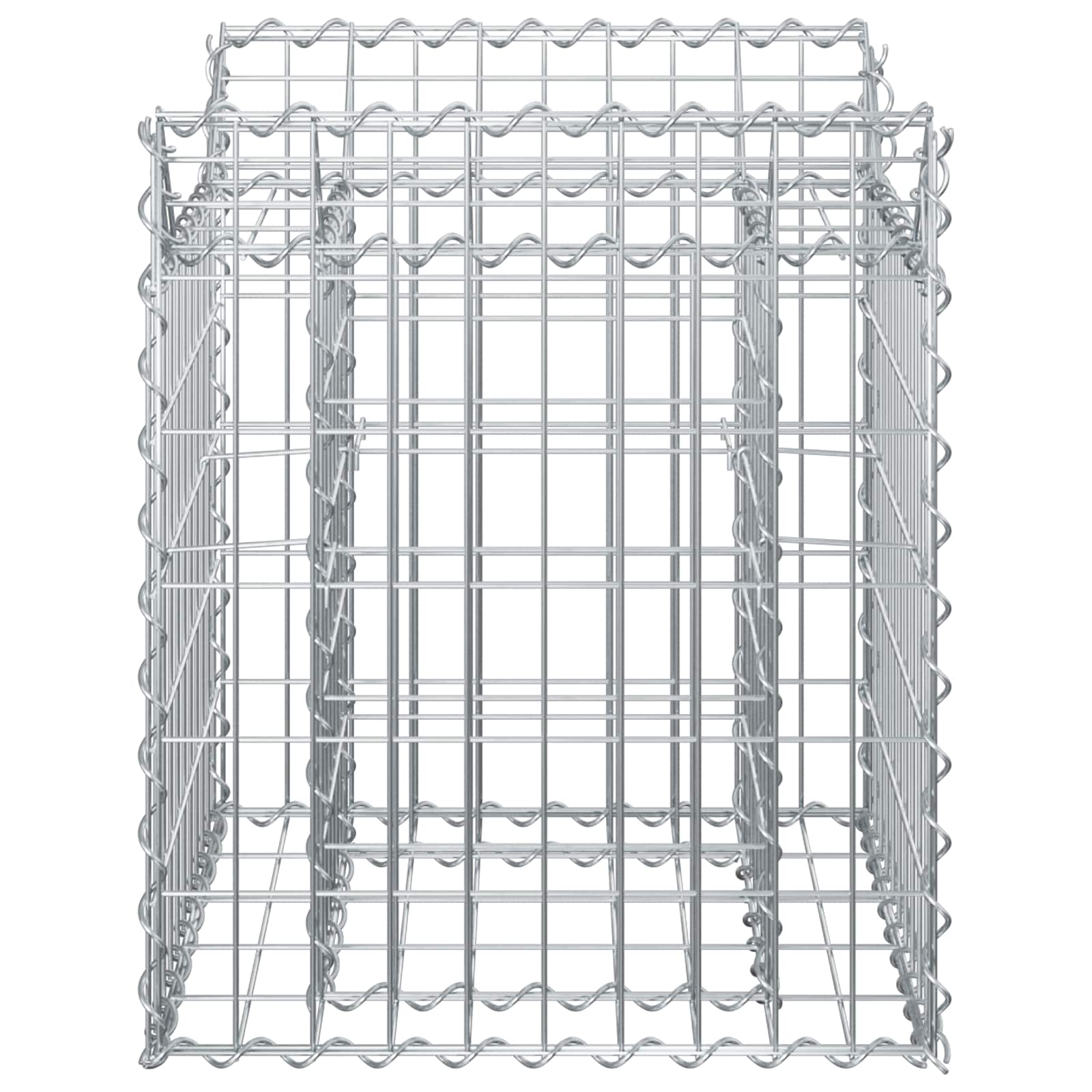 vidaXL Gabionen-Hochbeet Silber