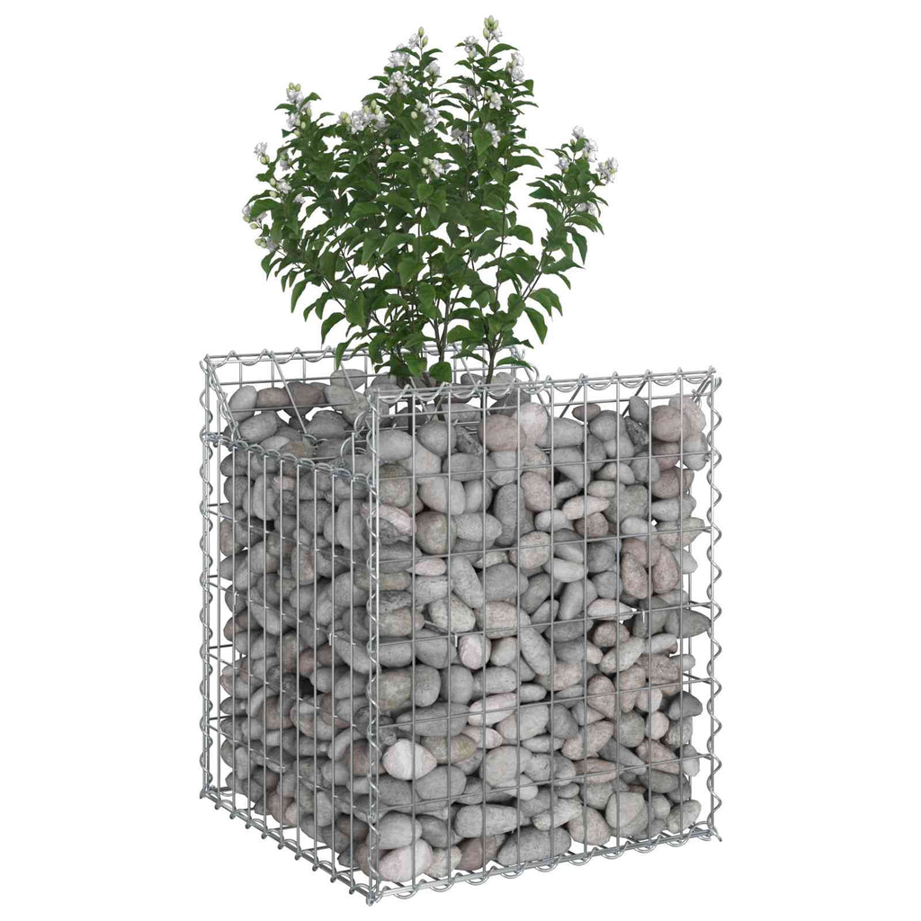 vidaXL Gabionen-Hochbeet Silber