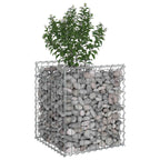 vidaXL Gabionen-Hochbeet Silber