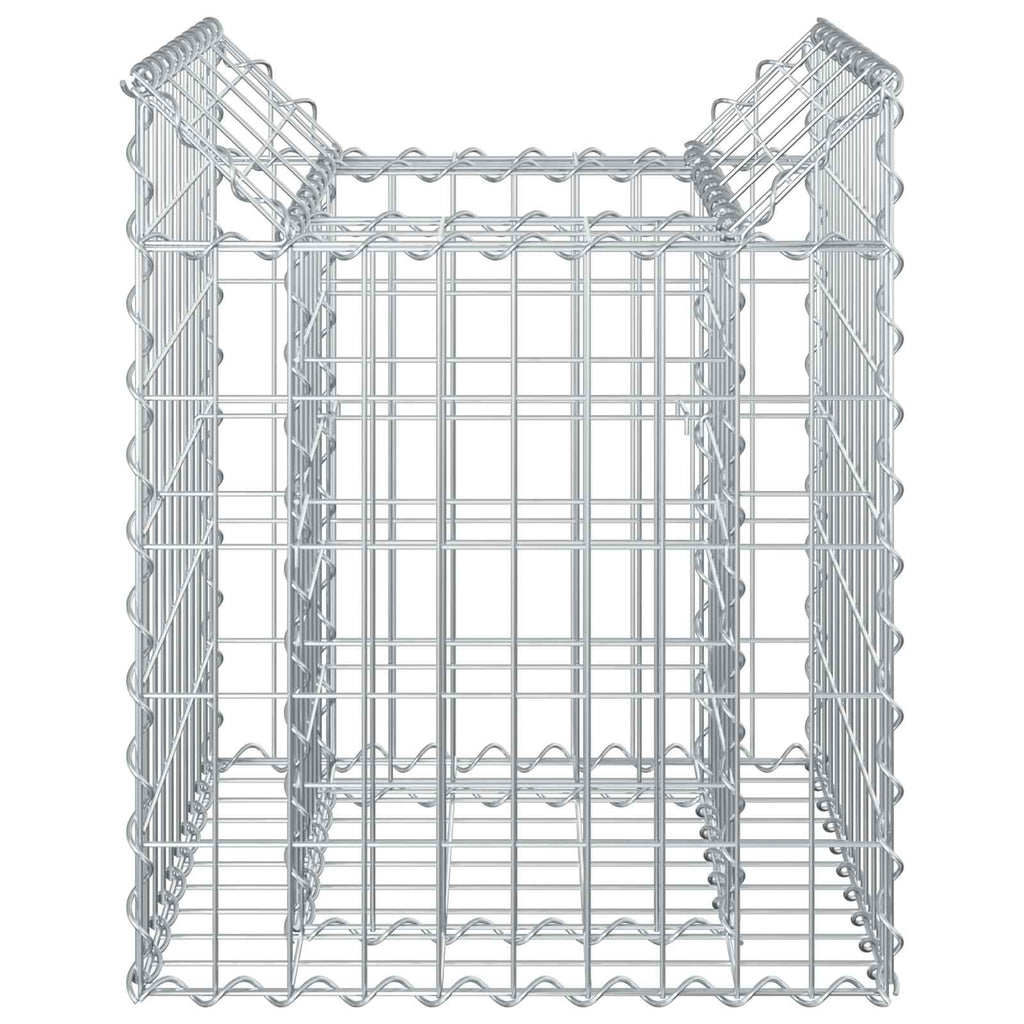 vidaXL Gabionen-Hochbeet Silber