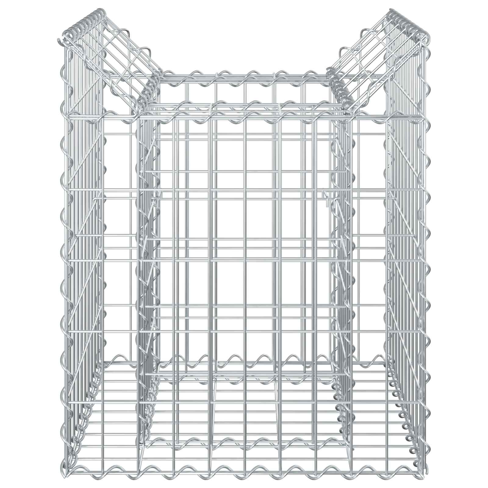 vidaXL Gabionen-Hochbeet Silber