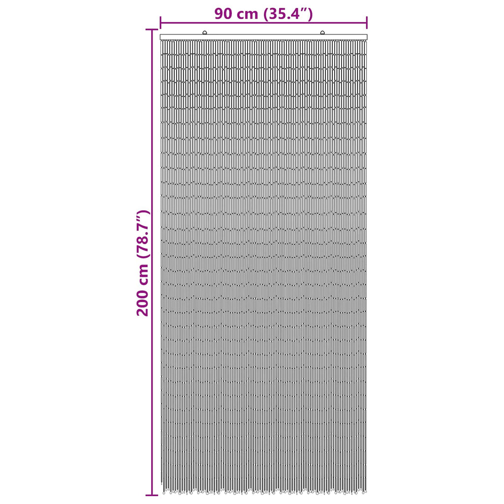 vidaXL Insektentürvorhang Mehrfarbig 200 x 90 cm Bambus