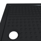 vidaXL Duschbodenablage mit Punkten Schwarz 120 x 80 x 4 cm ABS