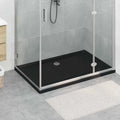 vidaXL Duschbodenablage mit Punkten Schwarz 120 x 80 x 4 cm ABS