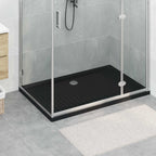 vidaXL Duschbodenablage mit Punkten Schwarz 120 x 80 x 4 cm ABS