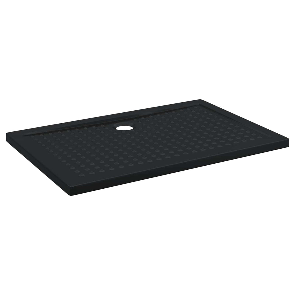 vidaXL Duschbodenablage mit Punkten Schwarz 120 x 80 x 4 cm ABS