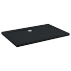 vidaXL Duschbodenablage mit Punkten Schwarz 120 x 80 x 4 cm ABS