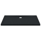 vidaXL Duschbodenablage mit Punkten Schwarz 120 x 80 x 4 cm ABS
