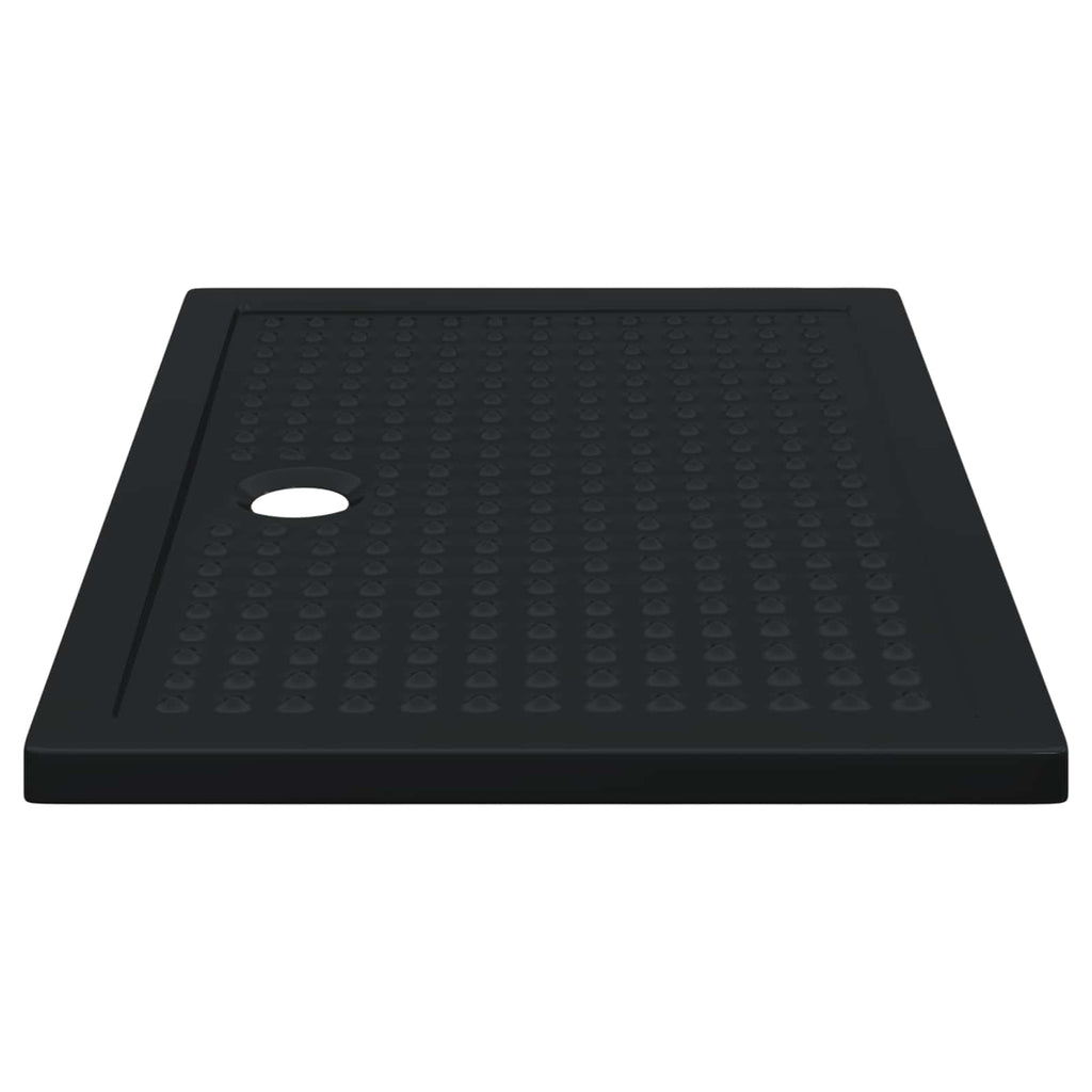 vidaXL Duschbodenablage mit Punkten Schwarz 120 x 80 x 4 cm ABS