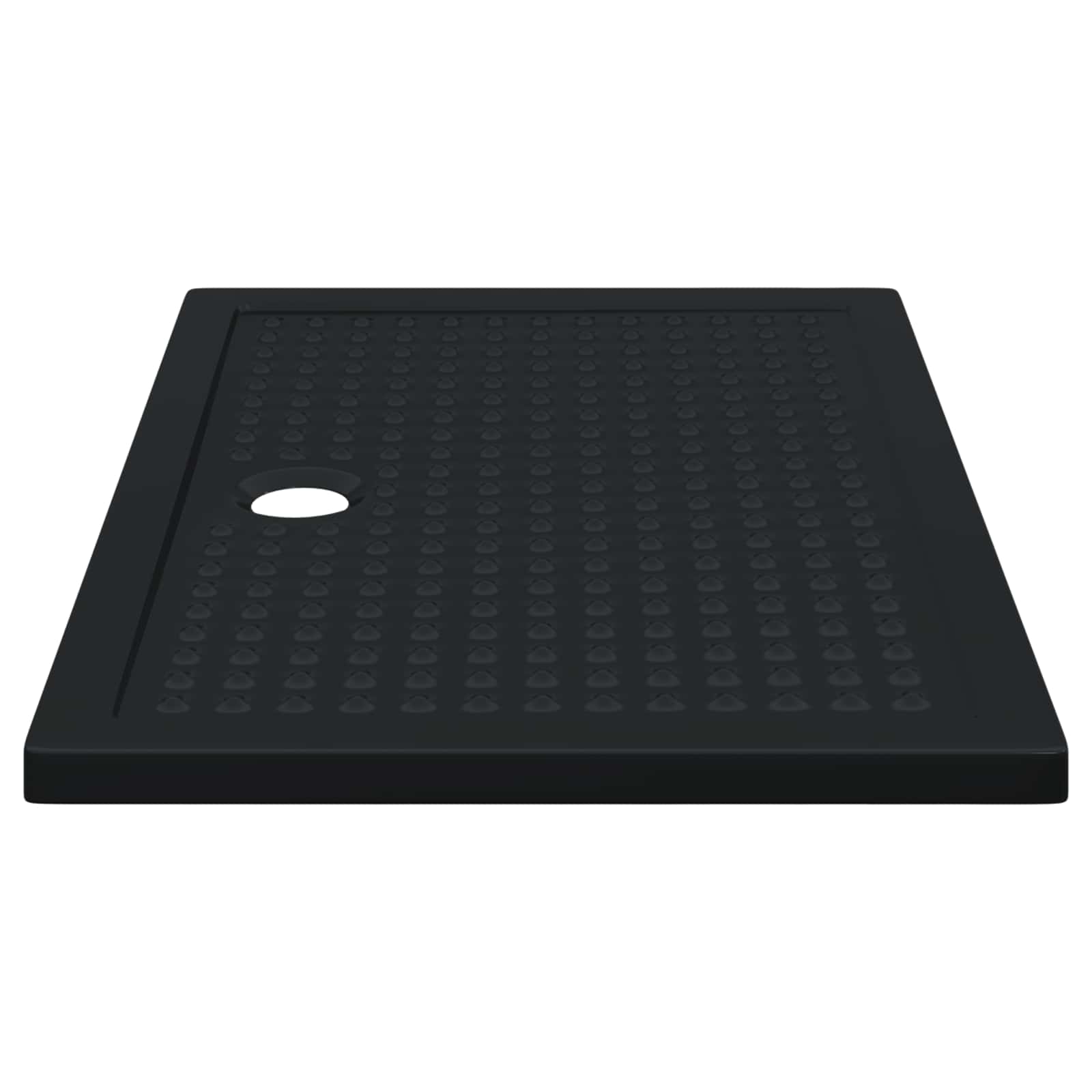 vidaXL Duschbodenablage mit Punkten Schwarz 120 x 80 x 4 cm ABS