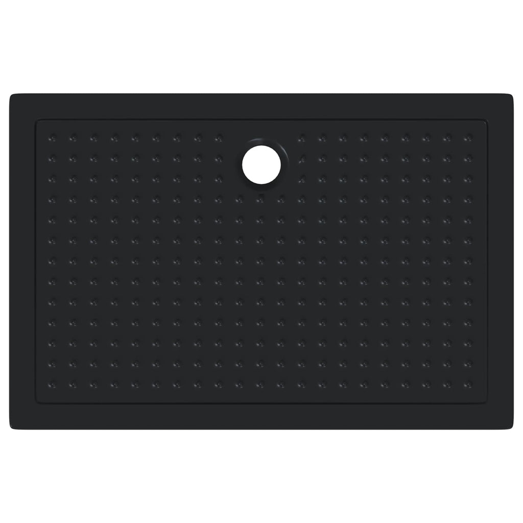 vidaXL Duschbodenablage mit Punkten Schwarz 120 x 80 x 4 cm ABS