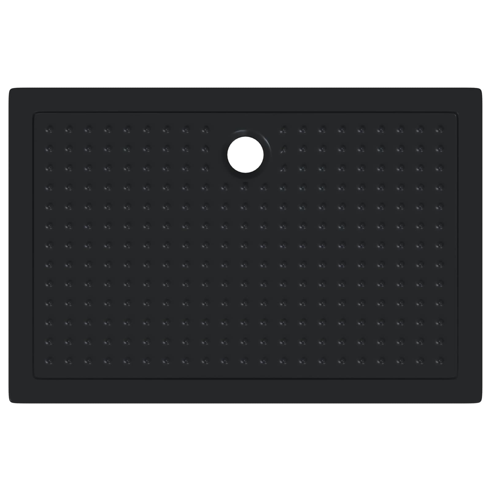 vidaXL Duschbodenablage mit Punkten Schwarz 120 x 80 x 4 cm ABS