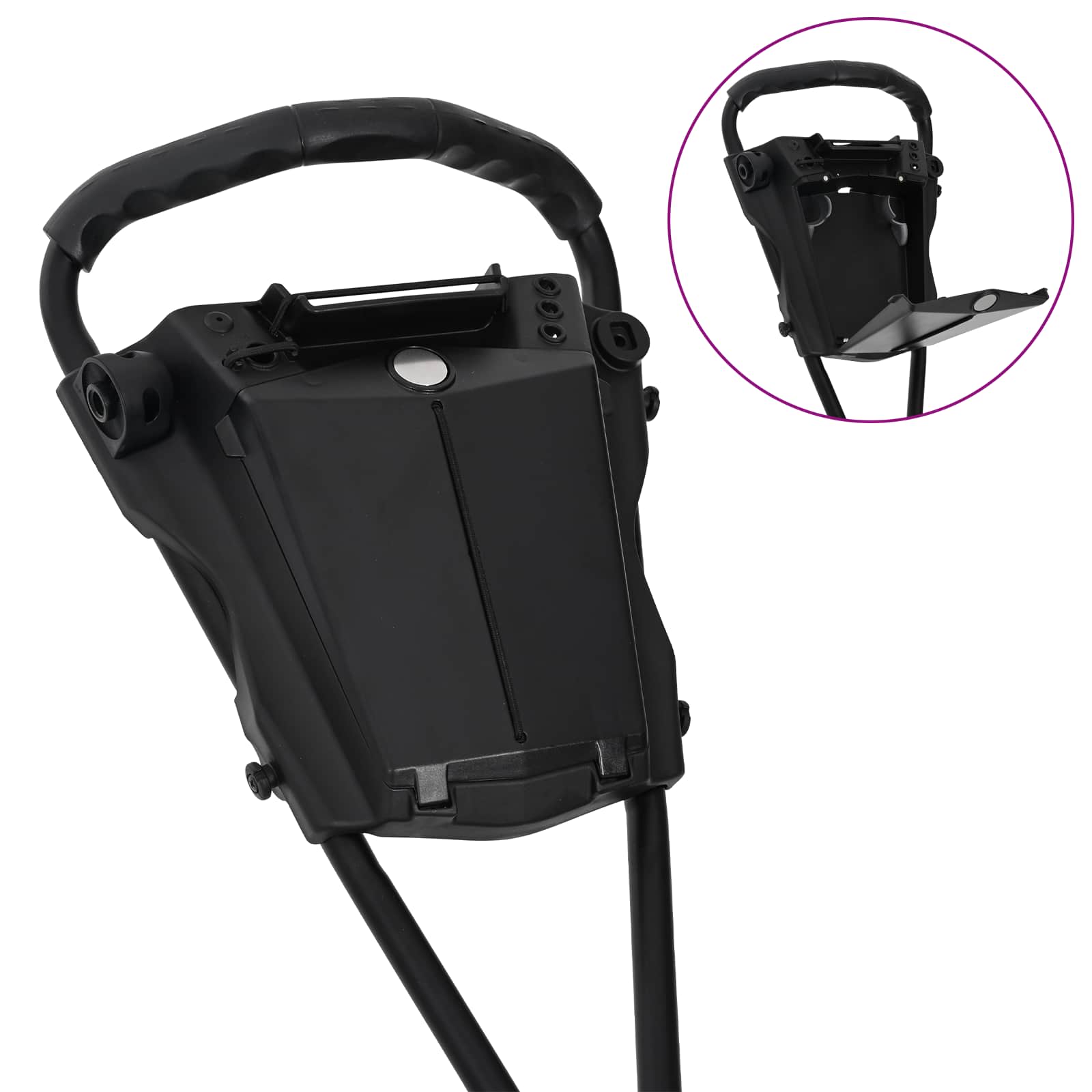 vidaXL Golf-Dolly Schwarz 95 x 60 x 130 cm Eisen