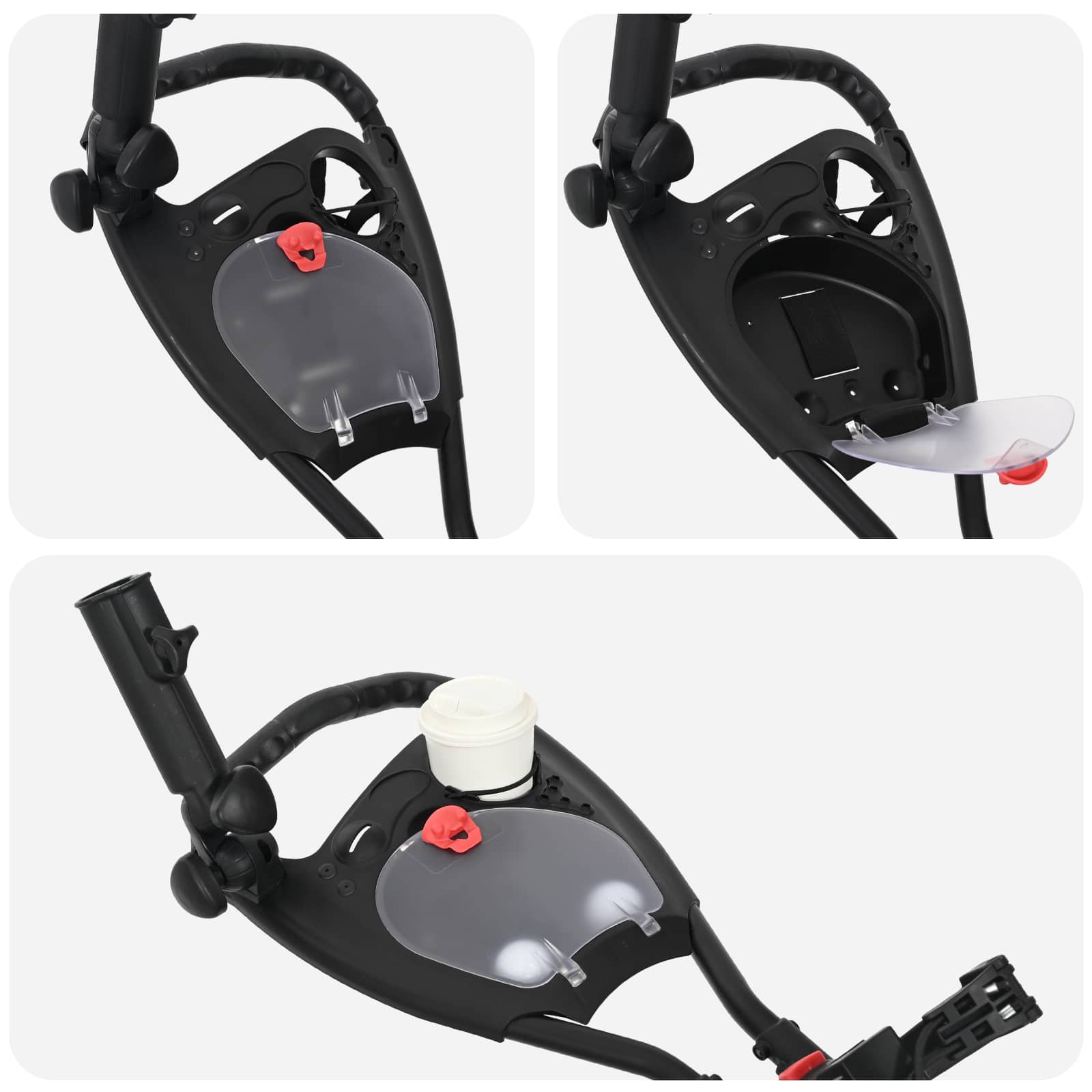 vidaXL Golf-Dolly mit Sitz Schwarz Aluminium Klappbar