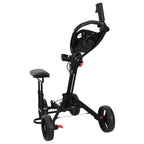 vidaXL Golf-Dolly mit Sitz Schwarz Aluminium Klappbar