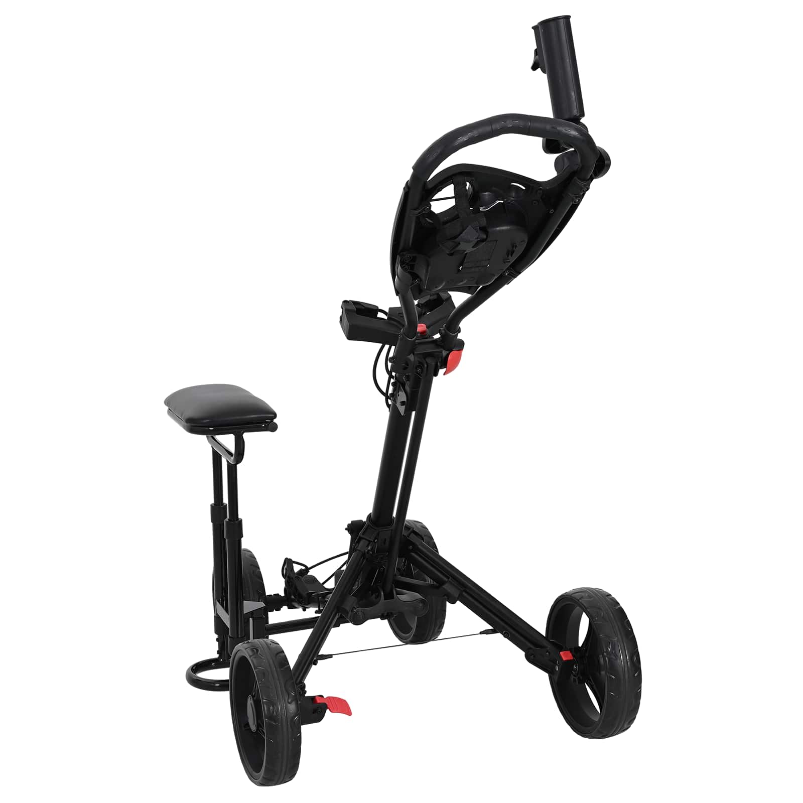vidaXL Golf-Dolly mit Sitz Schwarz Aluminium Klappbar