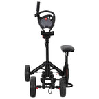 vidaXL Golf-Dolly mit Sitz Schwarz Aluminium Klappbar