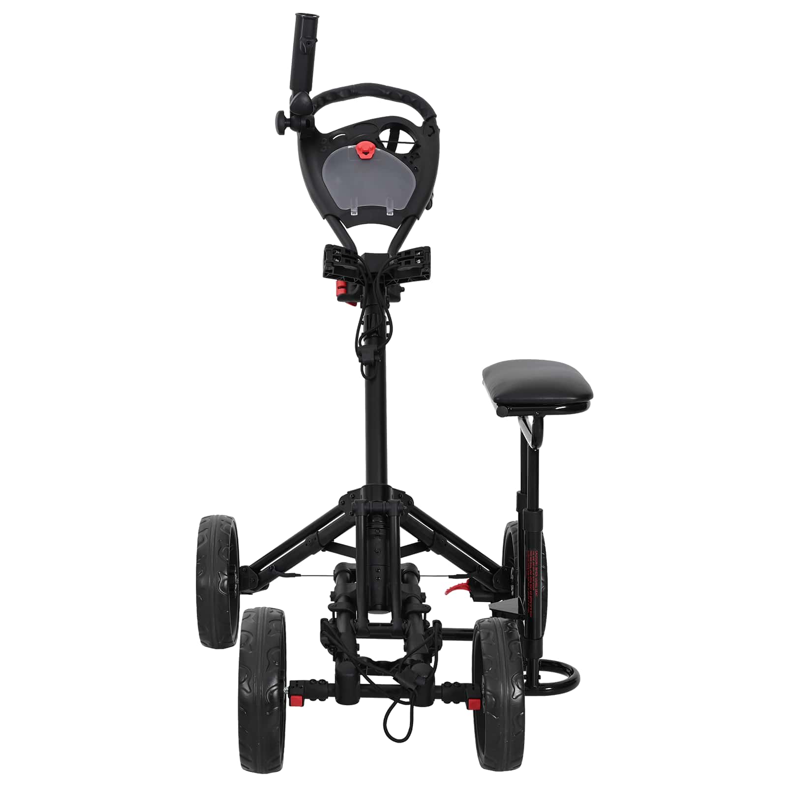 vidaXL Golf-Dolly mit Sitz Schwarz Aluminium Klappbar