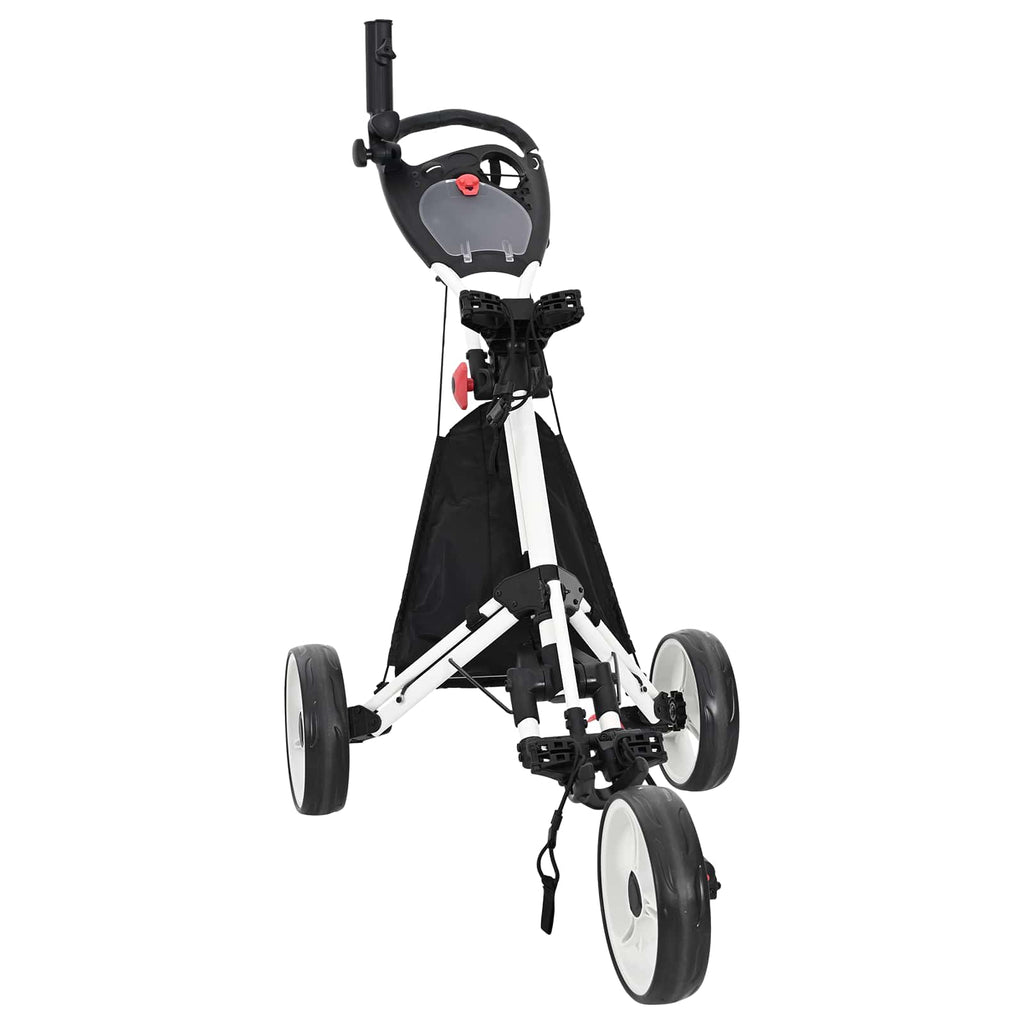 vidaXL Golf-Dolly Schwarz und Weiß 100 x 69 x 114 cm Aluminium