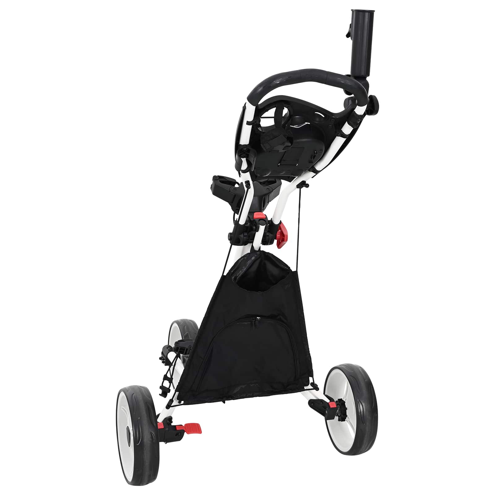 vidaXL Golf-Dolly Schwarz und Weiß 100 x 69 x 114 cm Aluminium
