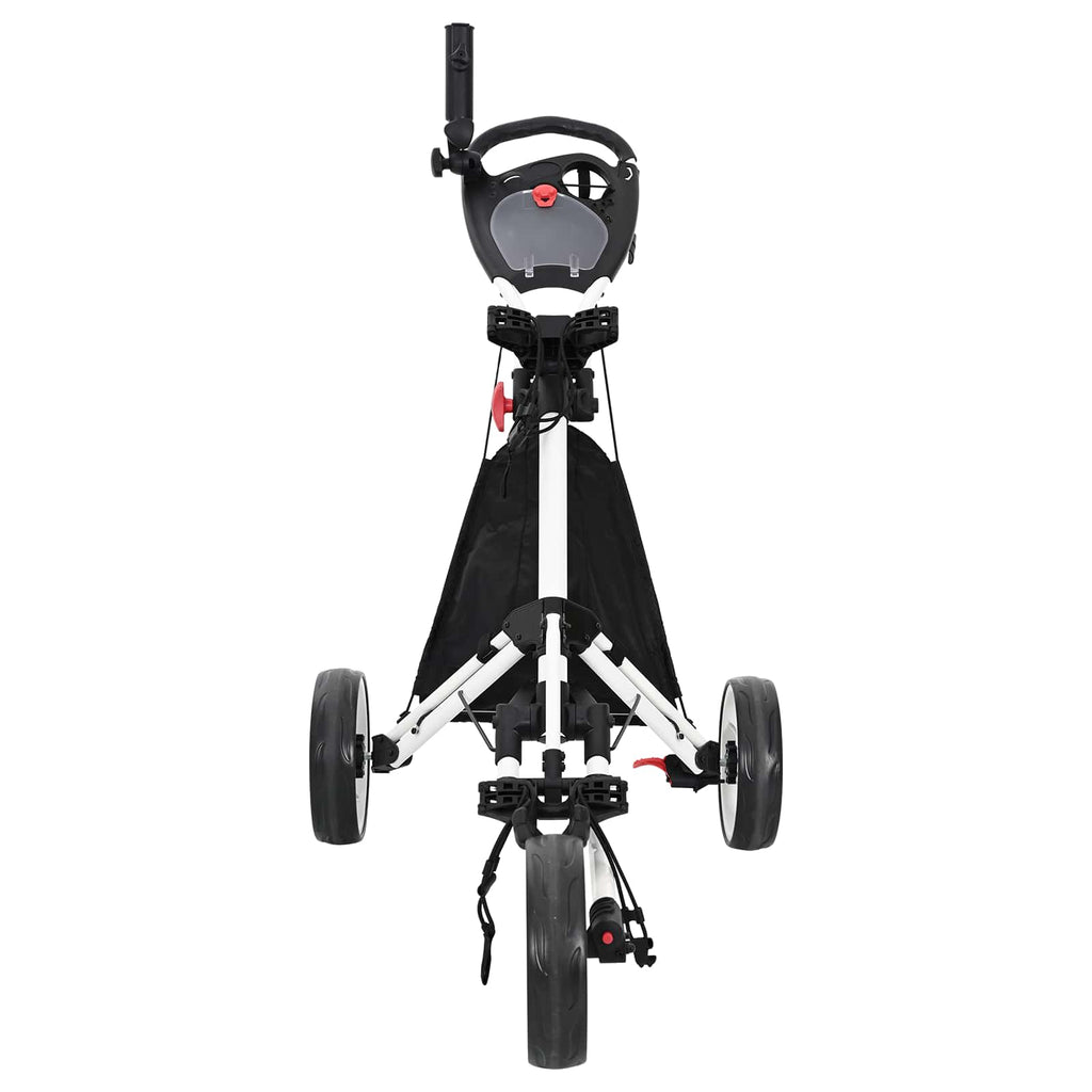 vidaXL Golf-Dolly Schwarz und Weiß 100 x 69 x 114 cm Aluminium