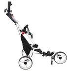 vidaXL Golf-Dolly Schwarz und Weiß 100 x 69 x 114 cm Aluminium