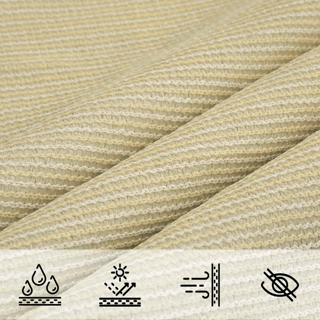 vidaXL Sonnensegel Beige 2 x 6 m HDPE