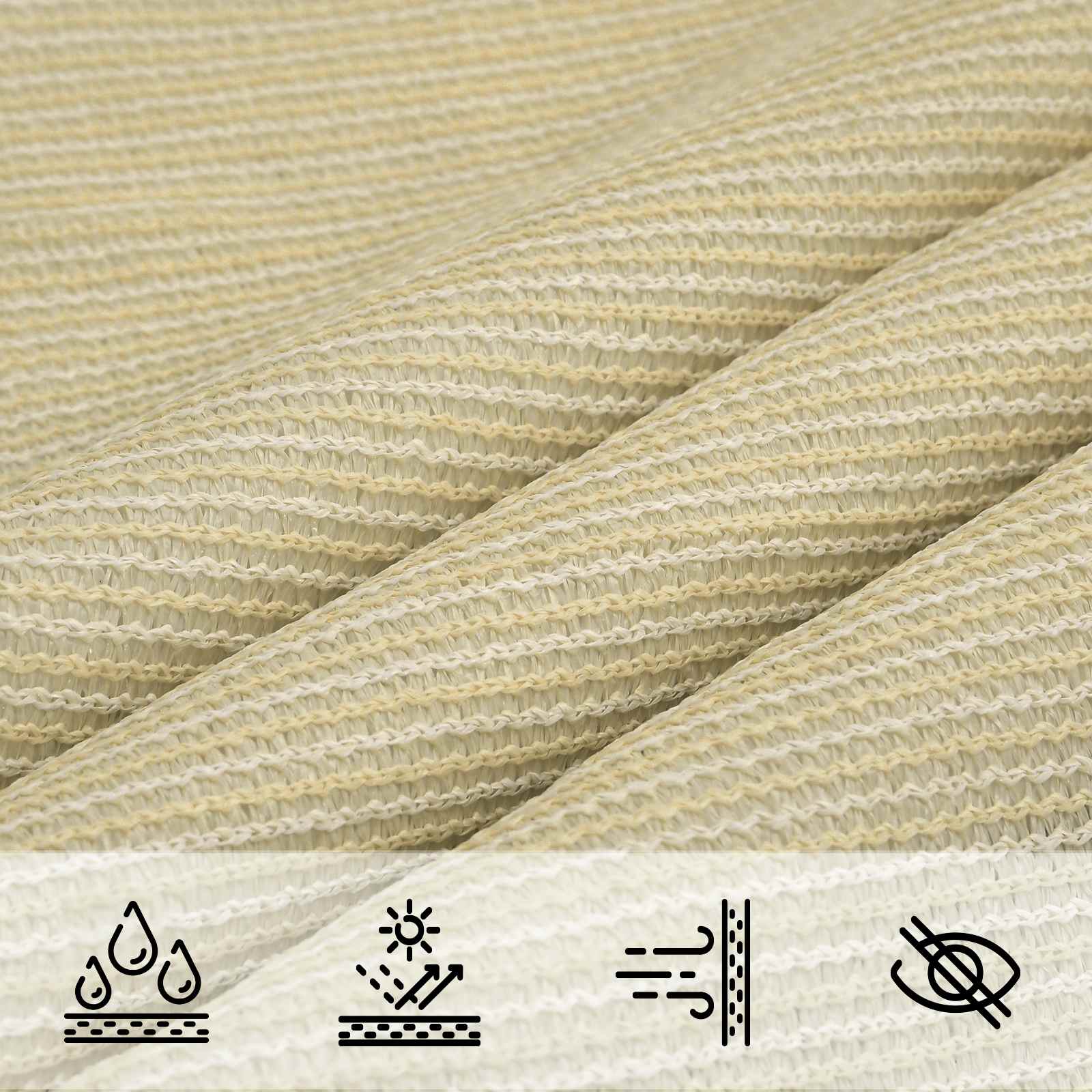 vidaXL Sonnensegel Beige 2 x 6 m HDPE