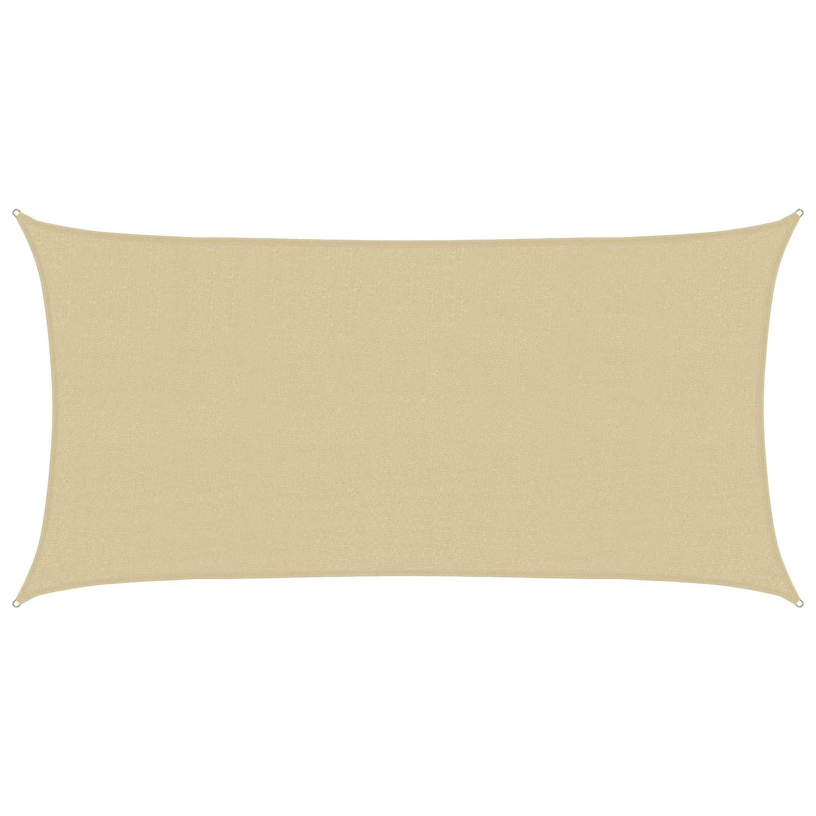 vidaXL Sonnensegel Beige 2 x 6 m HDPE