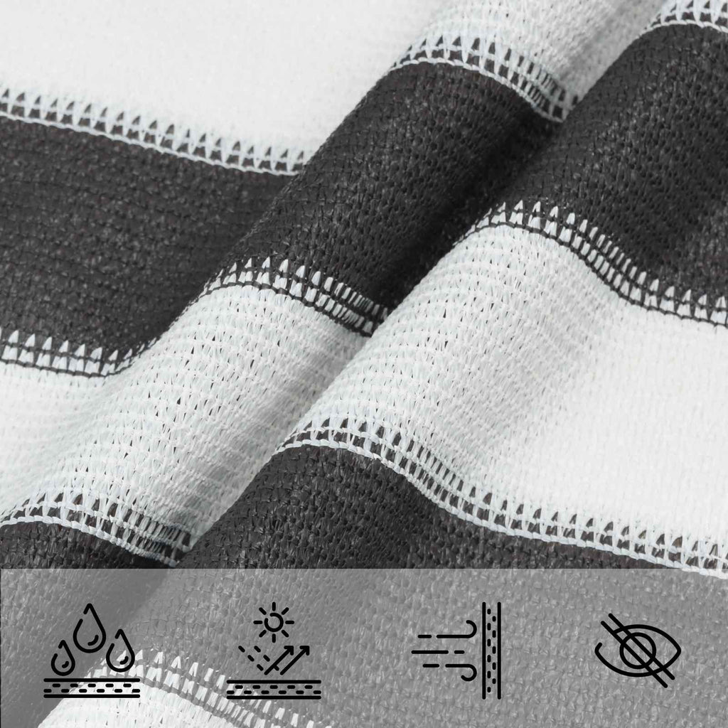 vidaXL Sonnensegel Anthrazit und Weiß 2 x 2 m HDPE