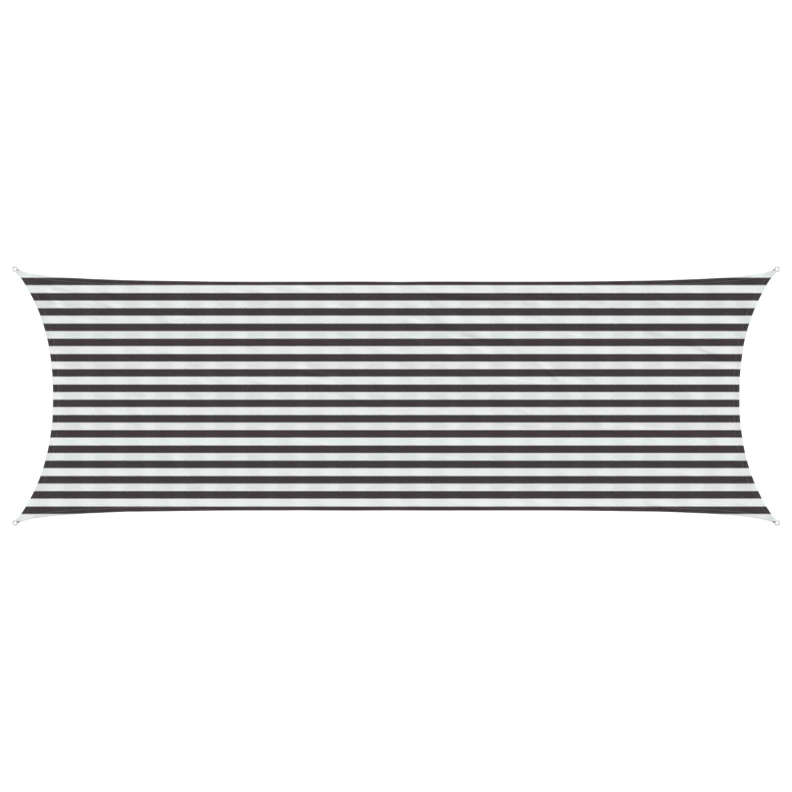 vidaXL Sonnensegel Anthrazit und Weiß 2 x 2 m HDPE