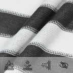 vidaXL Sonnensegel Anthrazit und Weiß 3 / 4 x 2 m HDPE