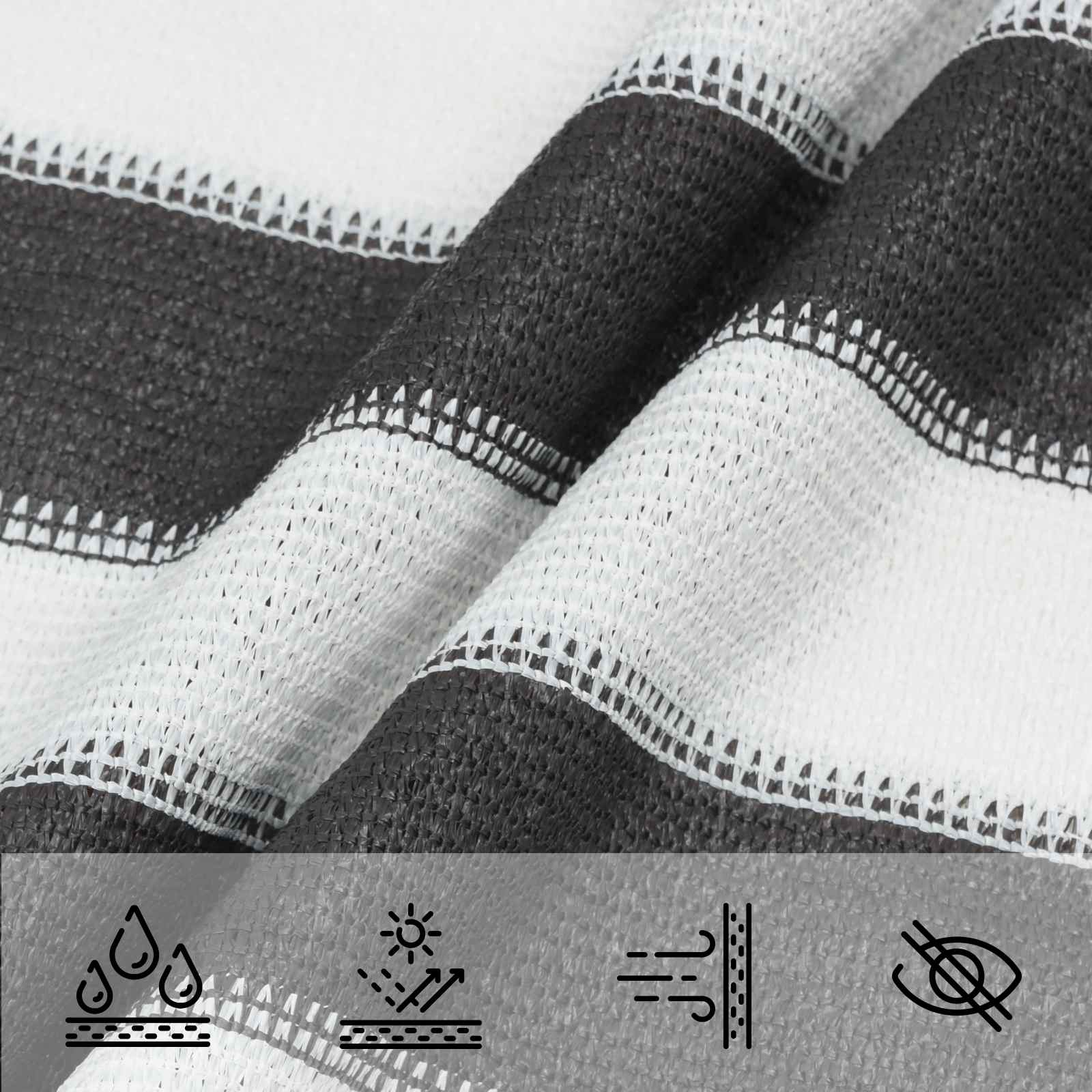 vidaXL Sonnensegel Anthrazit und Weiß 4 / 5 x 3 m HDPE