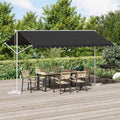 vidaXL Freistehende Markise 4 x 3 m Polyester Anthrazit