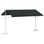 vidaXL Freistehende Markise 4 x 3 m Polyester Anthrazit