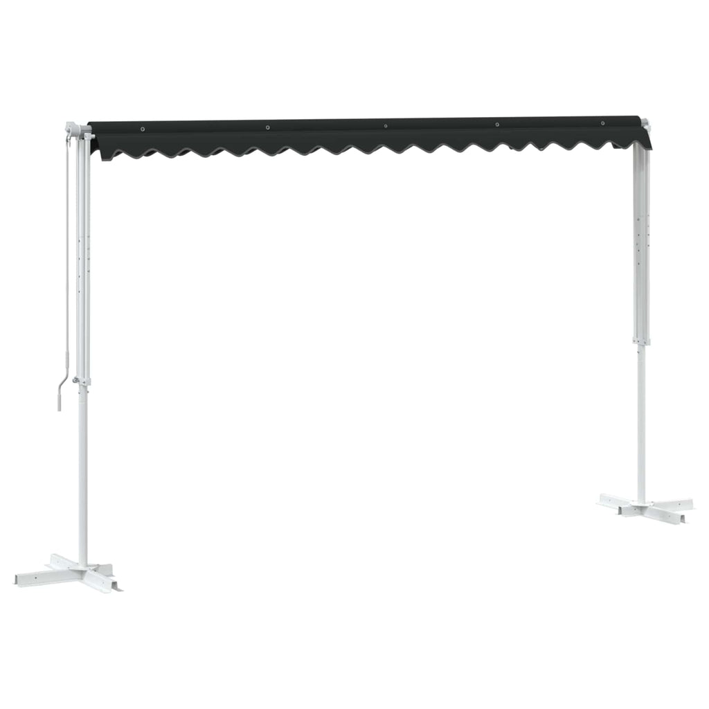 vidaXL Freistehende Markise 4 x 3 m Polyester Anthrazit