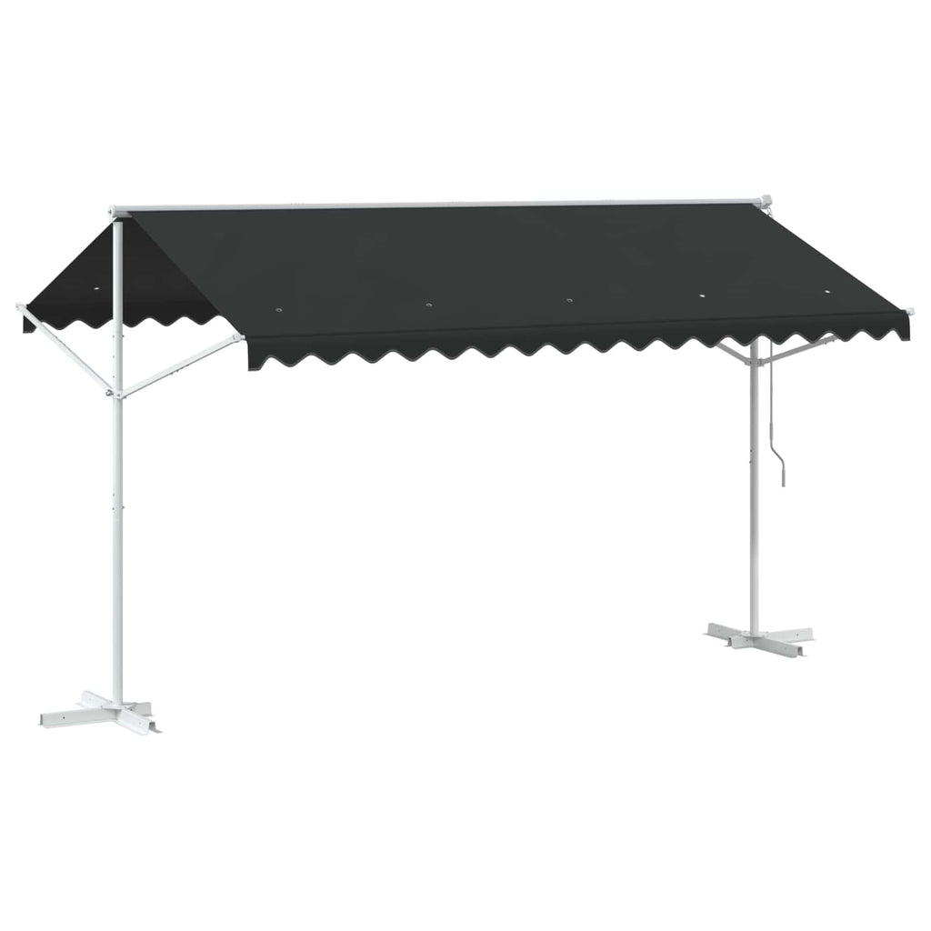 vidaXL Freistehende Markise 4 x 3 m Polyester Anthrazit