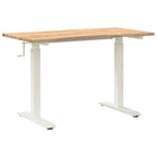 vidaXL Schreibtisch Weiß und Natur 120 x 60 cm Massivholz Eiche