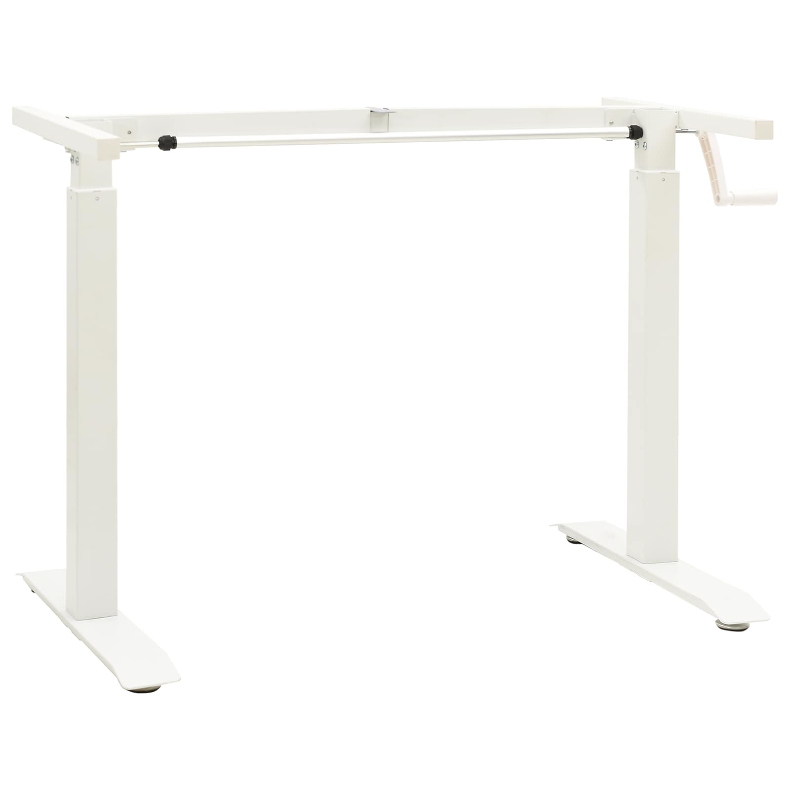 vidaXL Schreibtisch Weiß und Natur 120 x 60 cm Massivholz Eiche